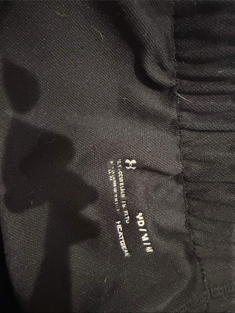 Under Armour Black and White Women's Athletic Shorts with Branded Waistband - Picture 3 of 3